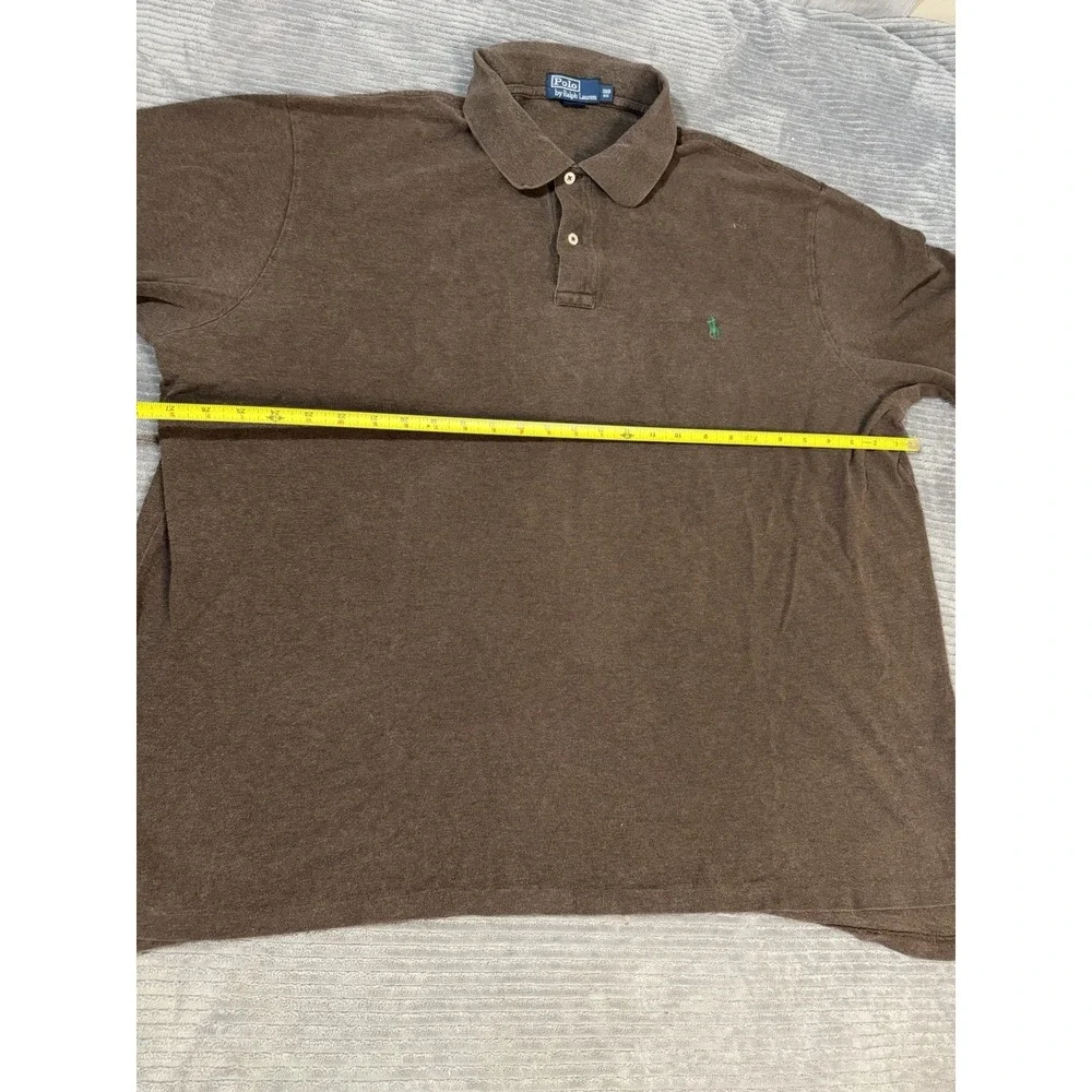 Vintage Ralph Lauren Polo Shirt 3xl Brown Preppy Golf Rugby Golfer 100% Cotton